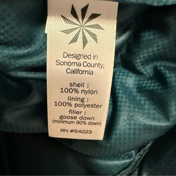 Athleta Womens Teal Green Down Filled Quilted Hooded Puffer Jacket Size Small - Picture 7 of 10